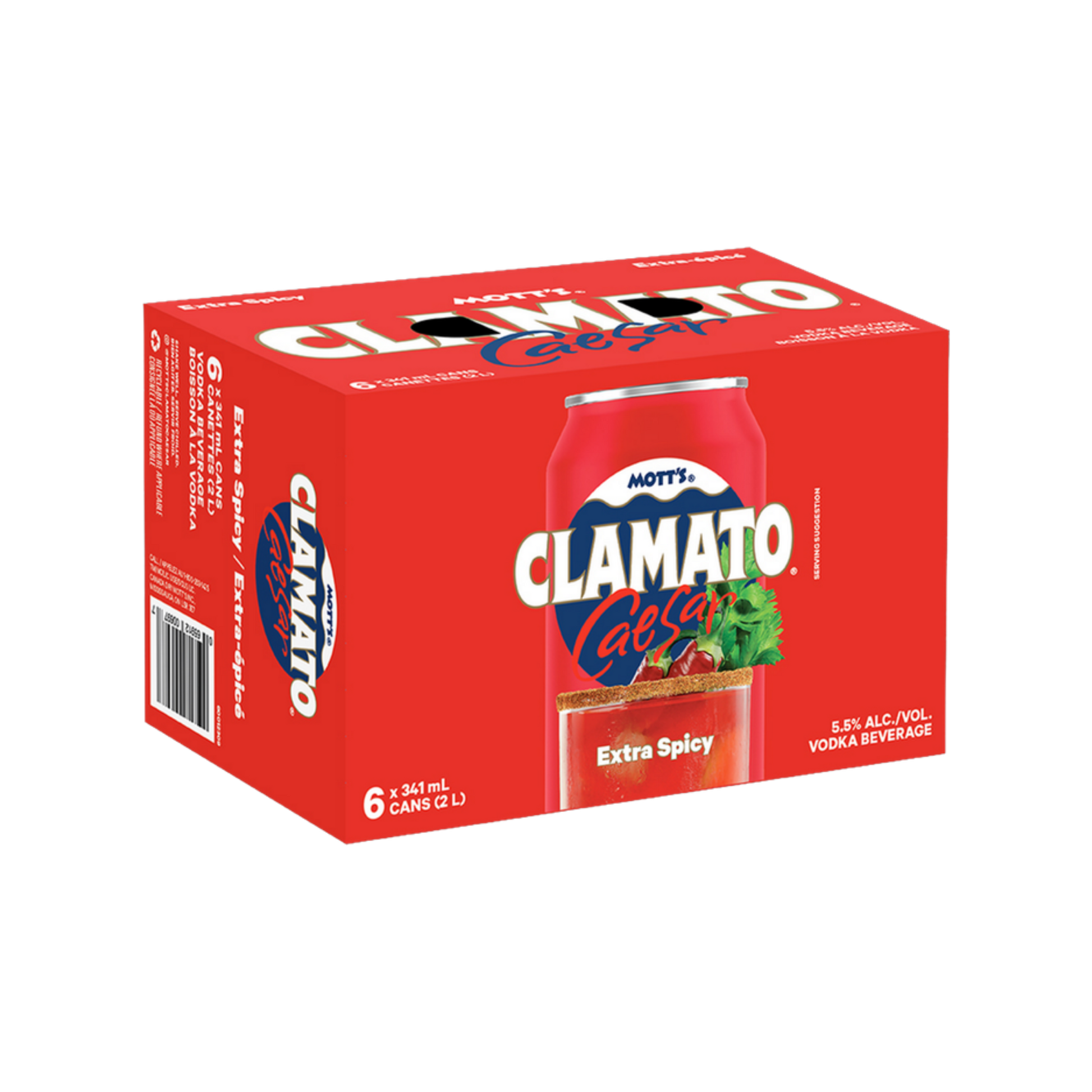 Mott's Clamato Extra Spicy 6pk Can — Cooler