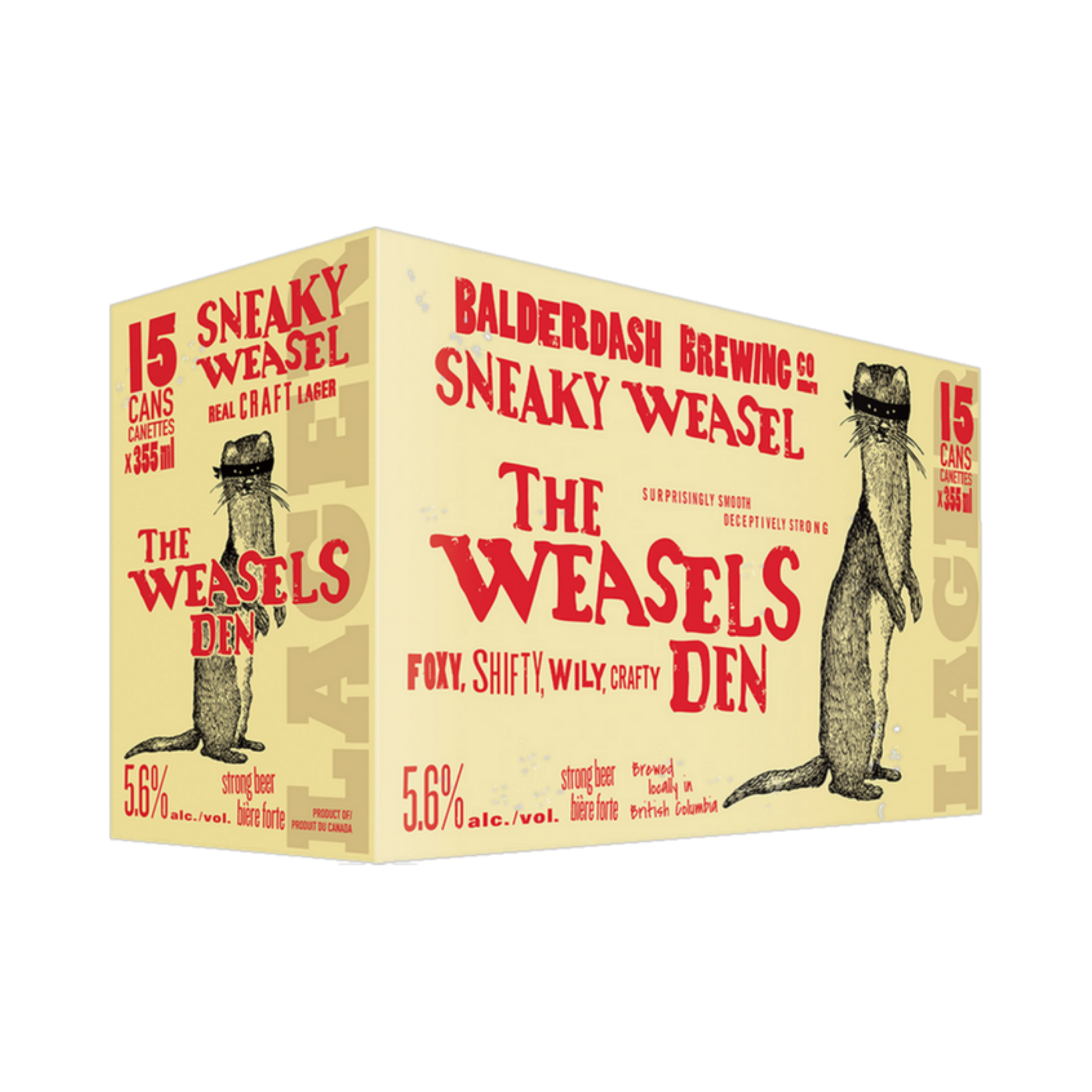 Sneaky Weasel Craft Lager 15pk — Domestic Beer