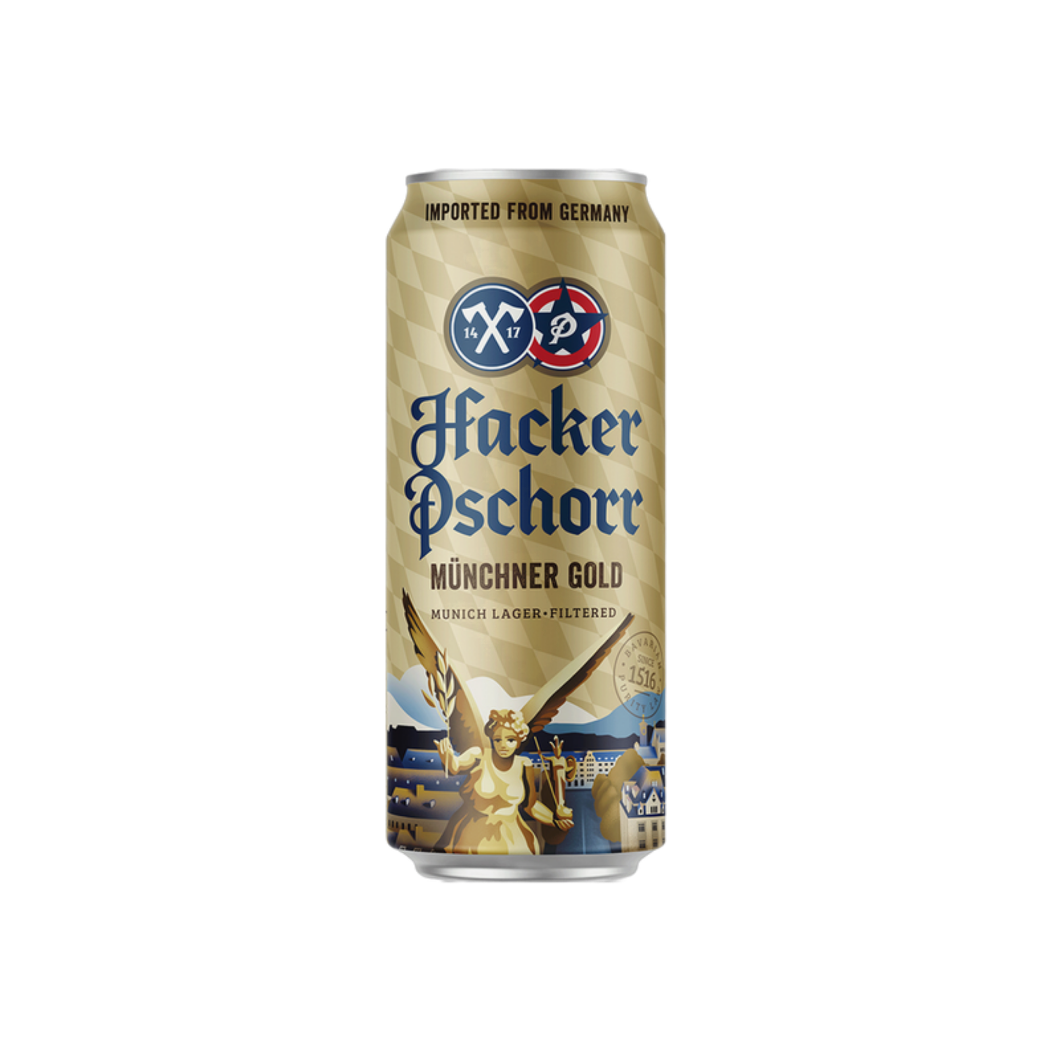Hacker Pschorr Munich Gold Tall Can — Import Beer
