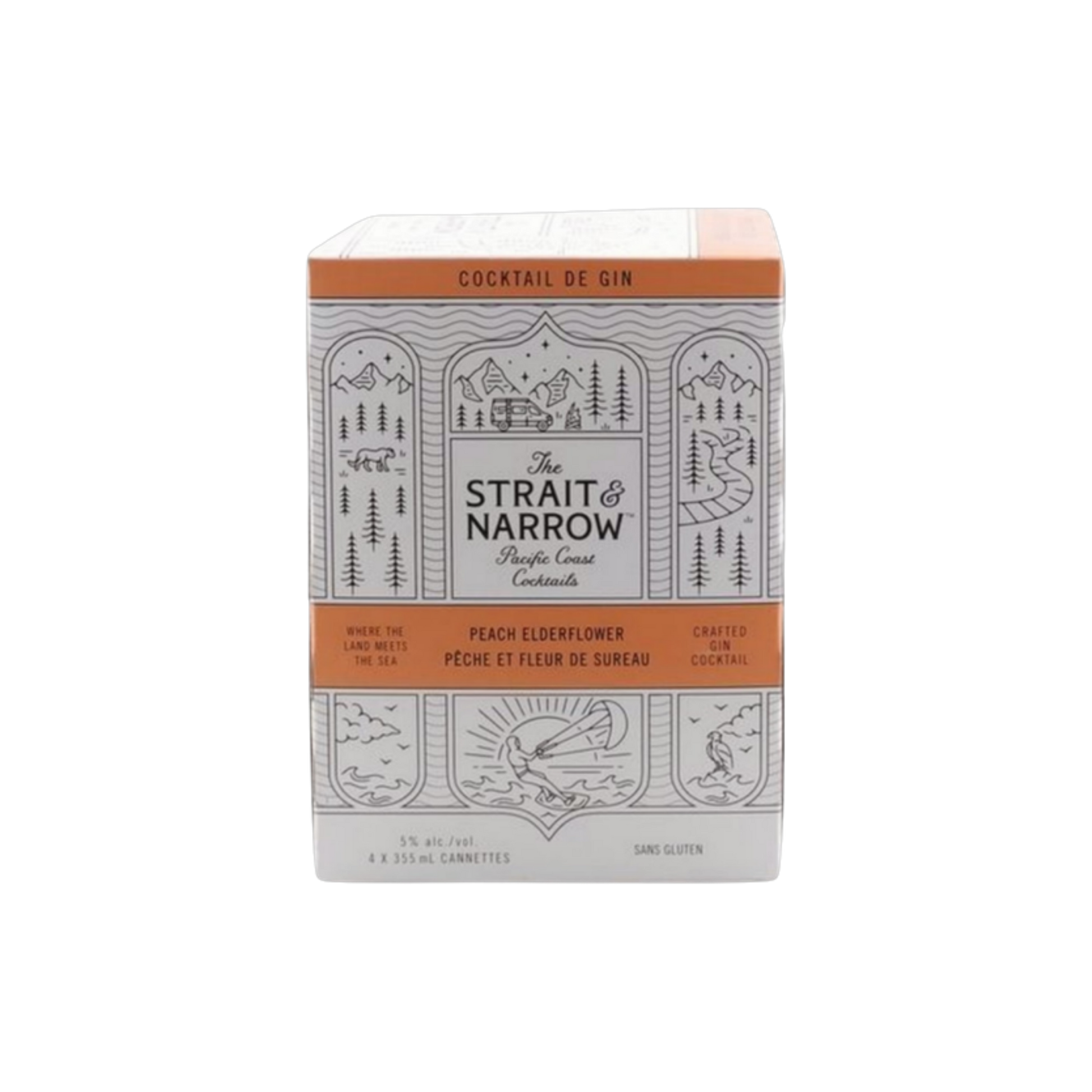 Strait & Narrow Peach Elderflower 4pk — Cooler