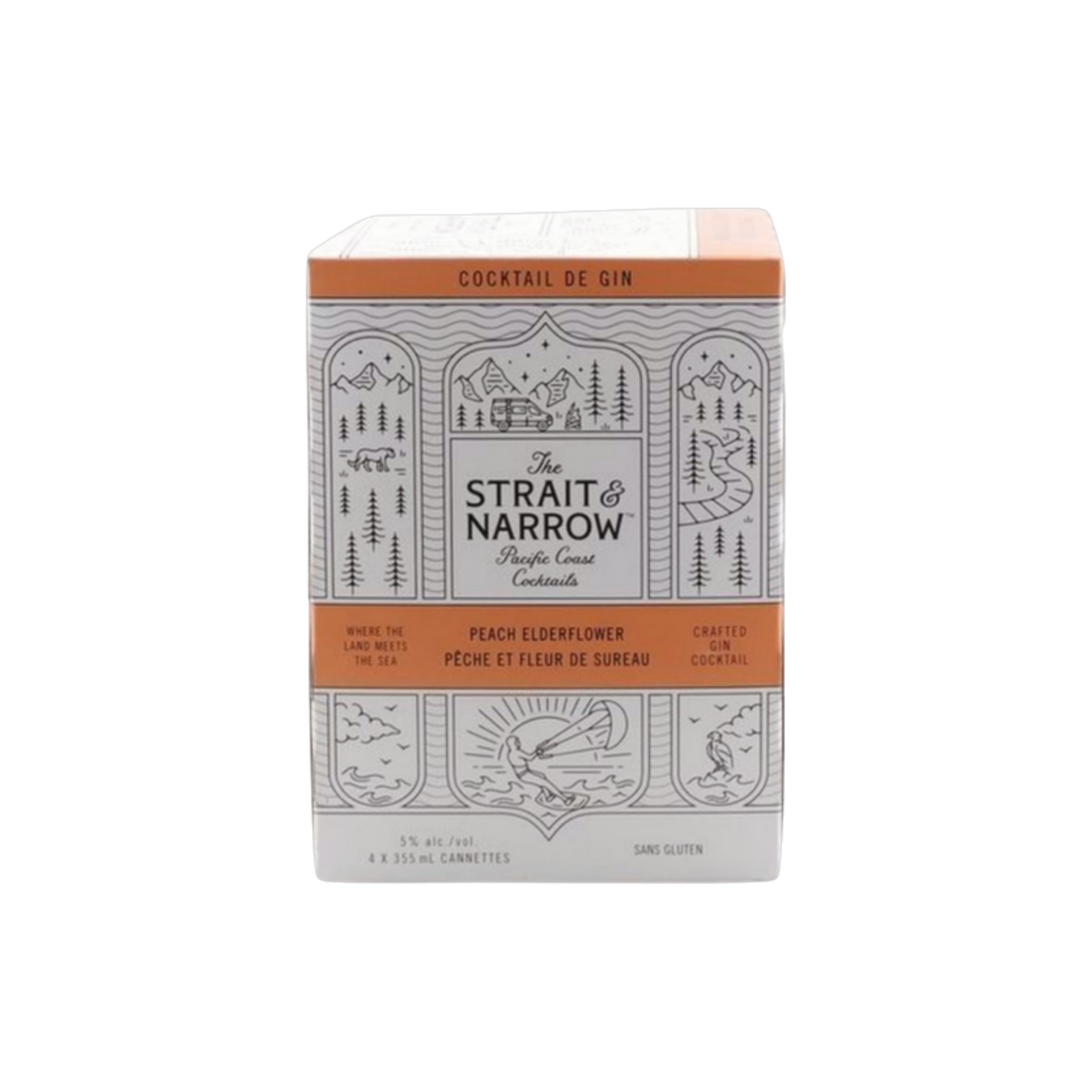 Strait & Narrow Peach Elderflower 4pk — Cooler