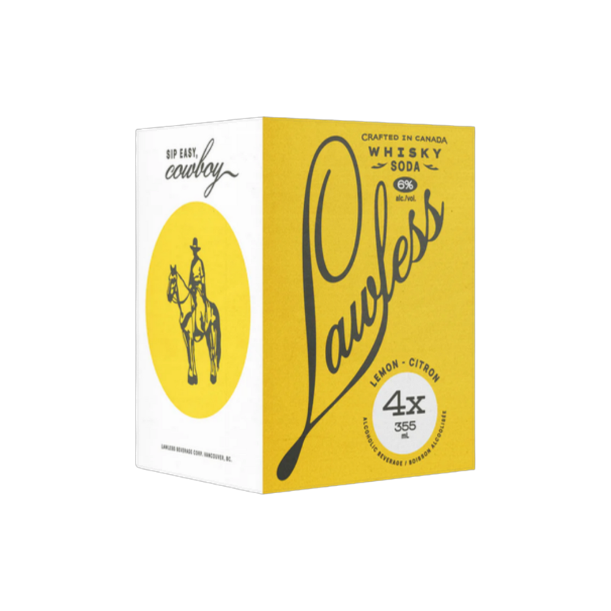 Lawless Lemon Whisky Soda 4pk — Cooler