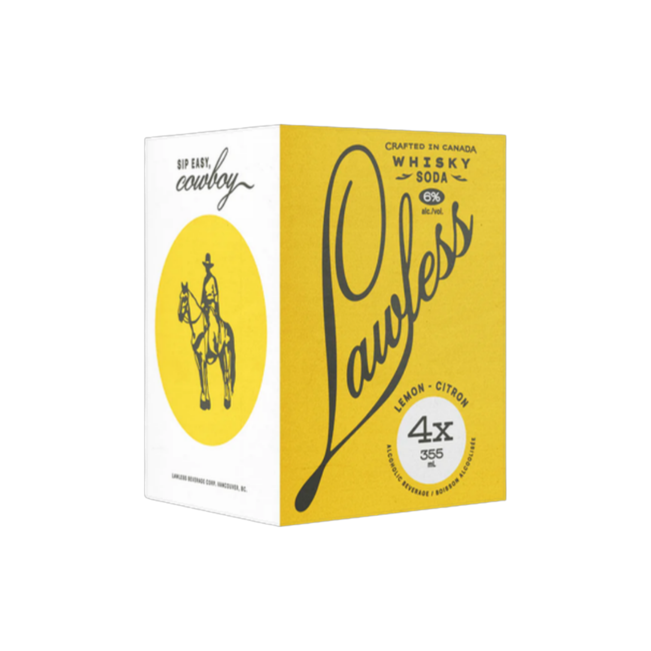 Lawless Lemon Whisky Soda 4pk — Cooler