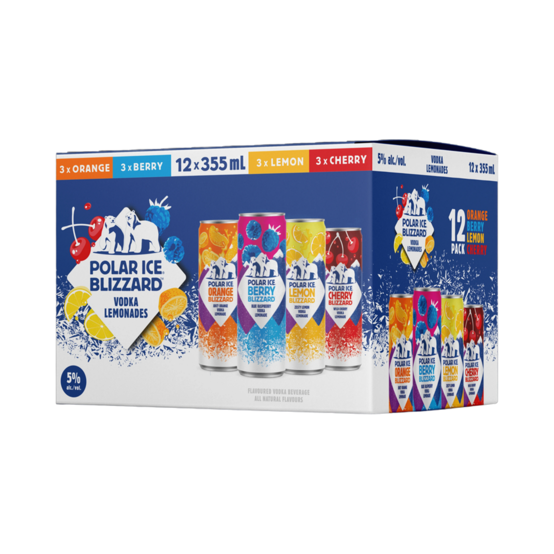 Polar Ice Blizzard Variety Can Pack — Cooler