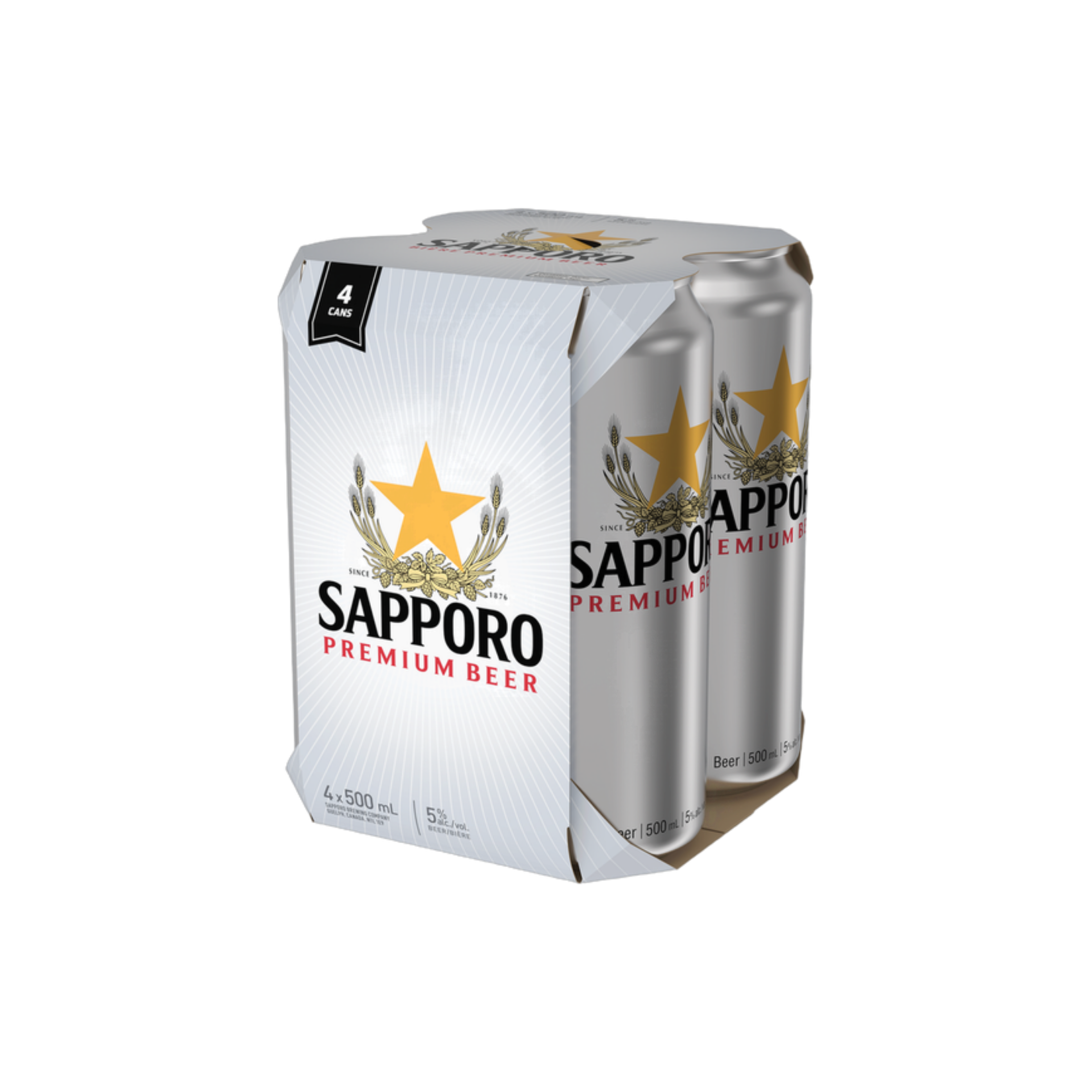 Sapporo 4Pk Tall Cans — Import Beer