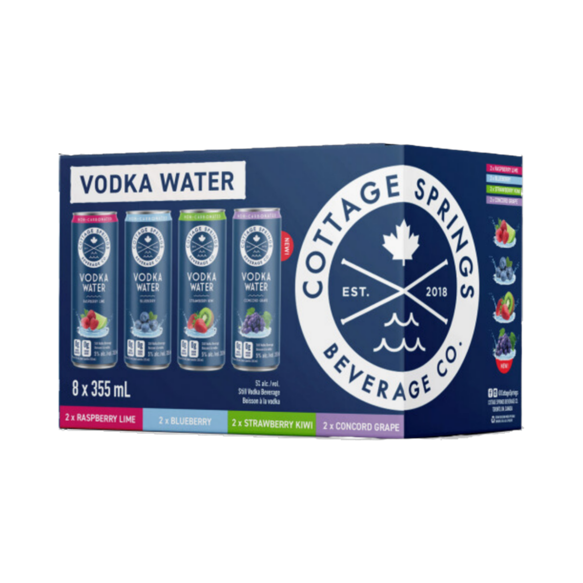 Cottage Springs Vodka Water Variety Pk — Cooler