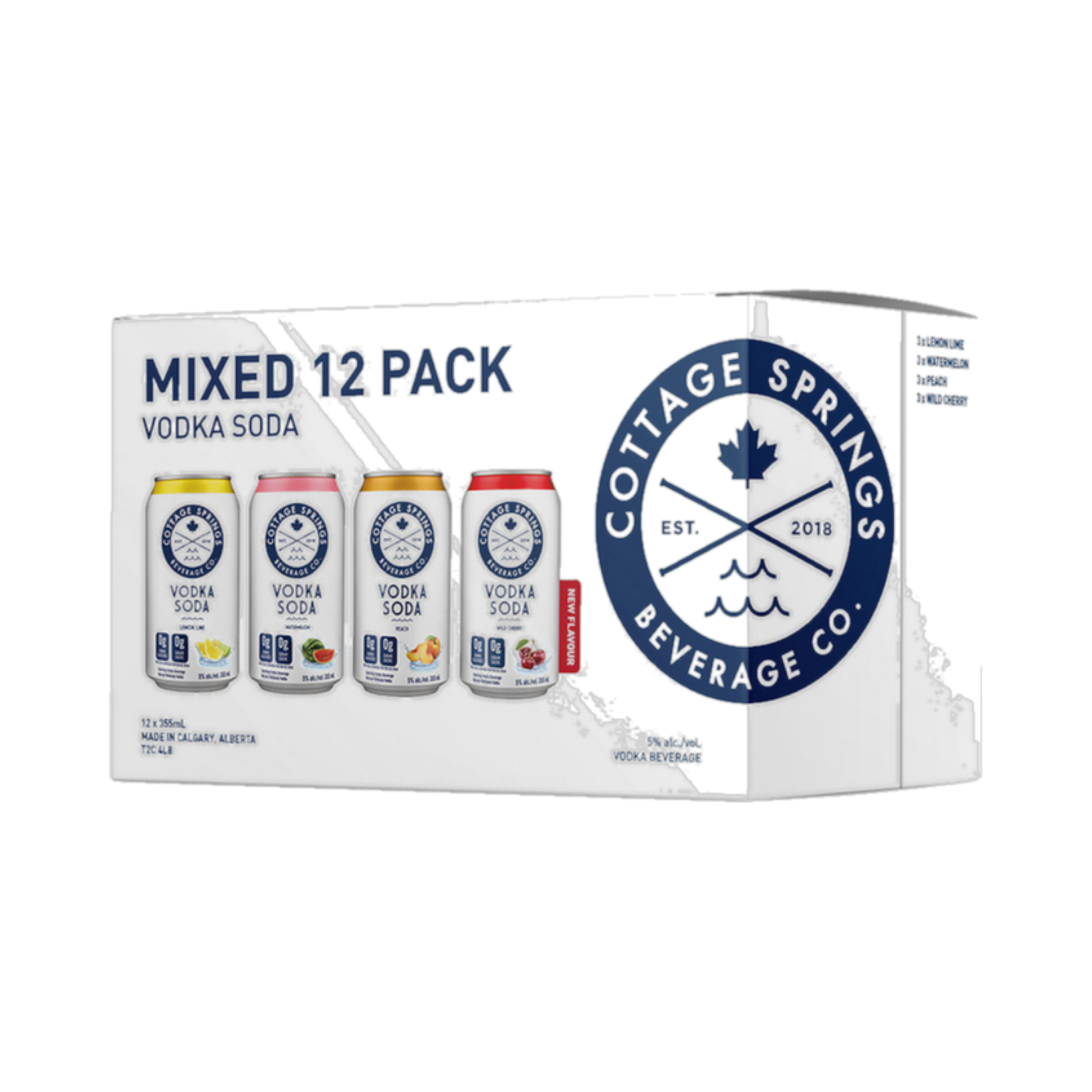 Cottage Springs Vodka Soda Mix Pack — Cooler