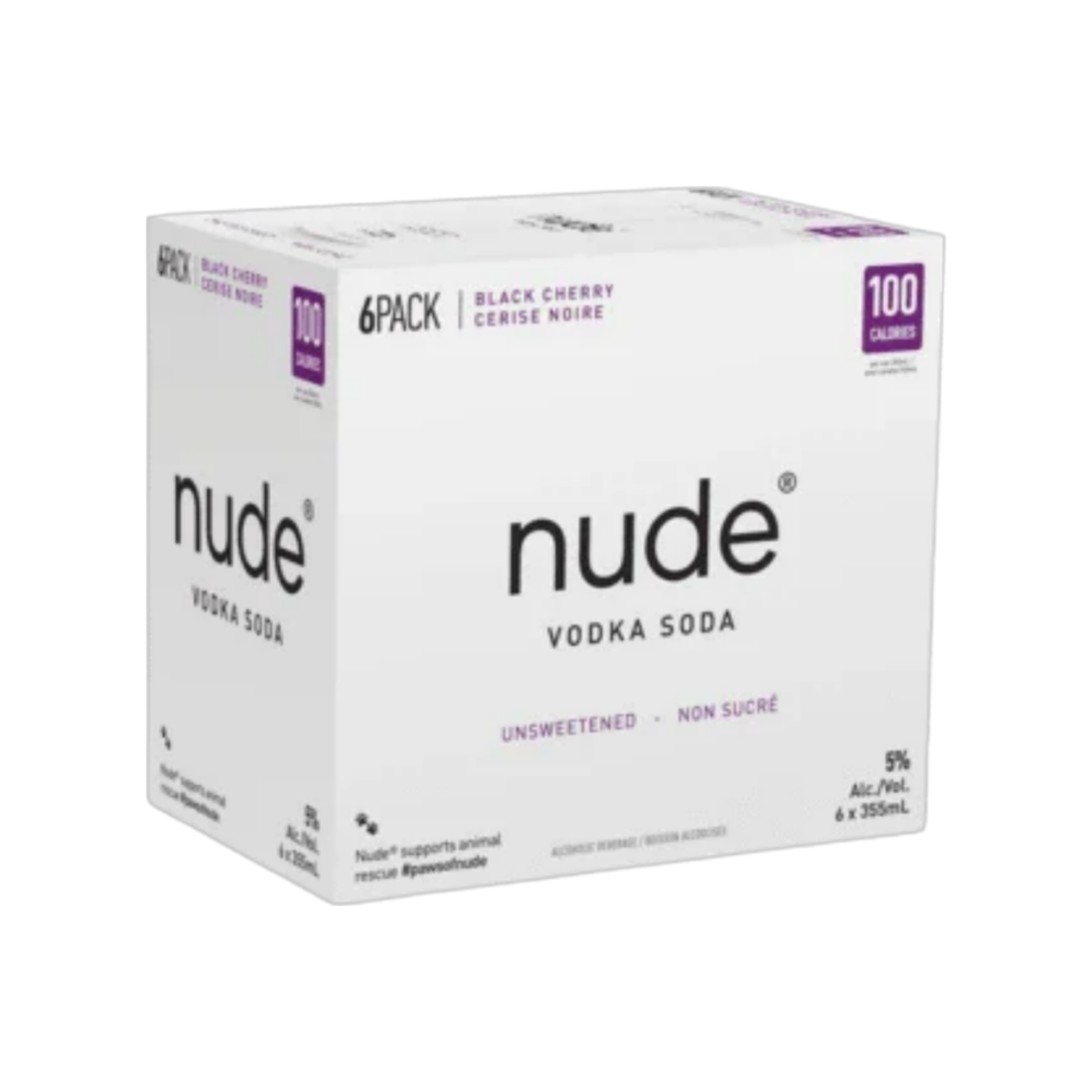 Nude Vodka Soda Black Cherry 6pk — Cooler