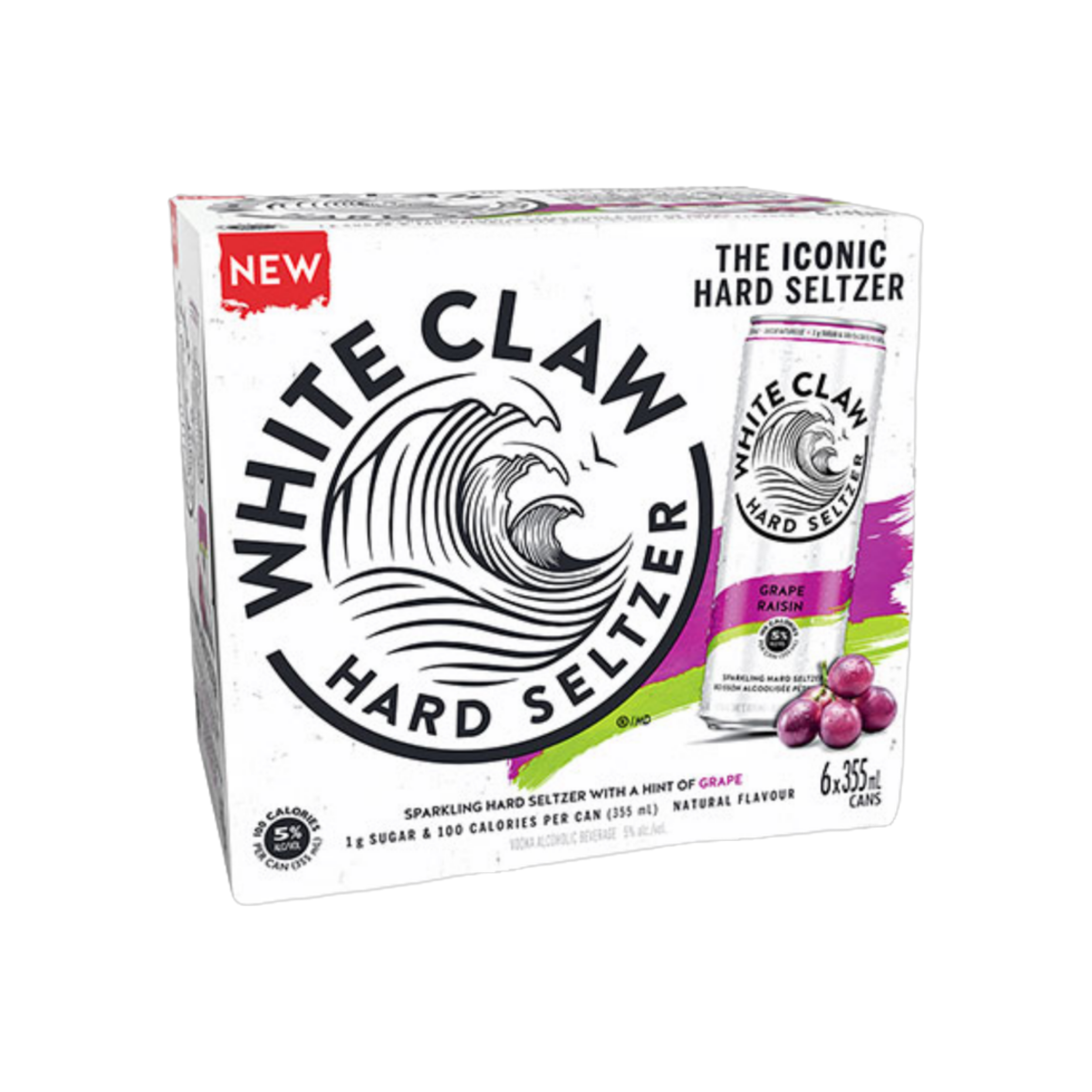 White Claw Grape 6x355ml — Cooler